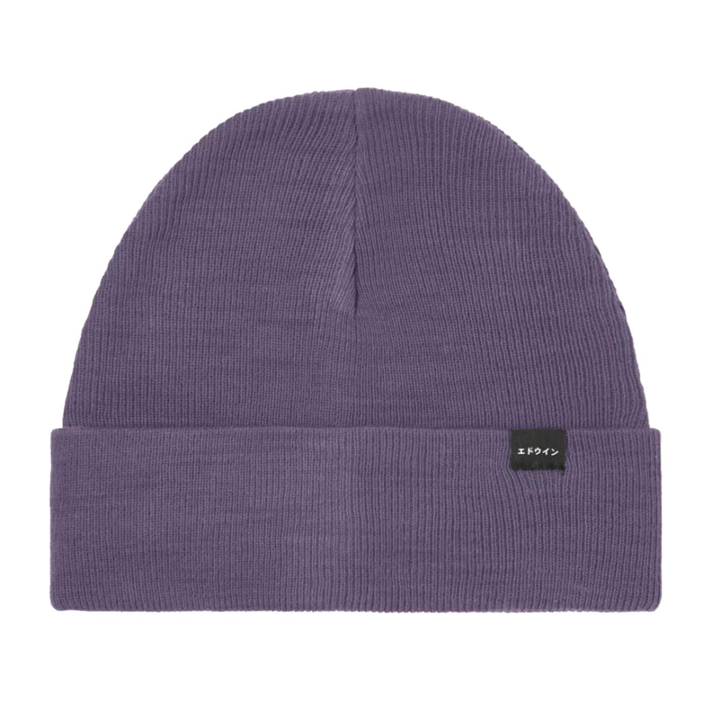 Watch Cap Beanie Purple Plumeria - Cappellino a Cuffia Viola I028623.1WP.67.  EDWIN 