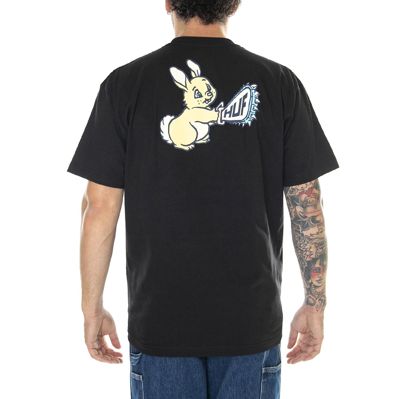Bad Hare Day S/S Tee Black - Maglietta Girocollo Uomo Nera TS02108-BLACK  HUF 
