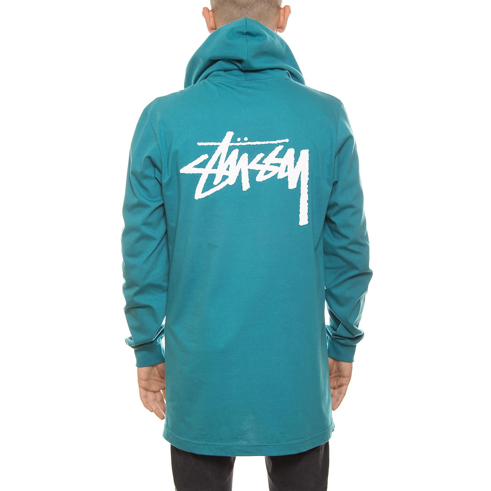 ORIGINAL STOCK LS HOOD TEE DARK TEAL 1984048-DARK TEAL  STUSSY 