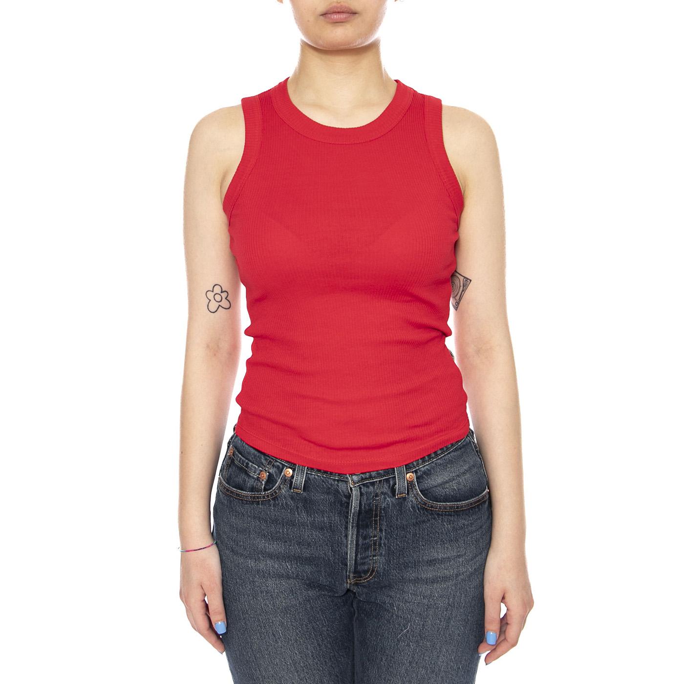 CLAVEL JULIETTE TOP CLAVEL - Canotta Donna Rossa WTP00255 RED THINKING MU 