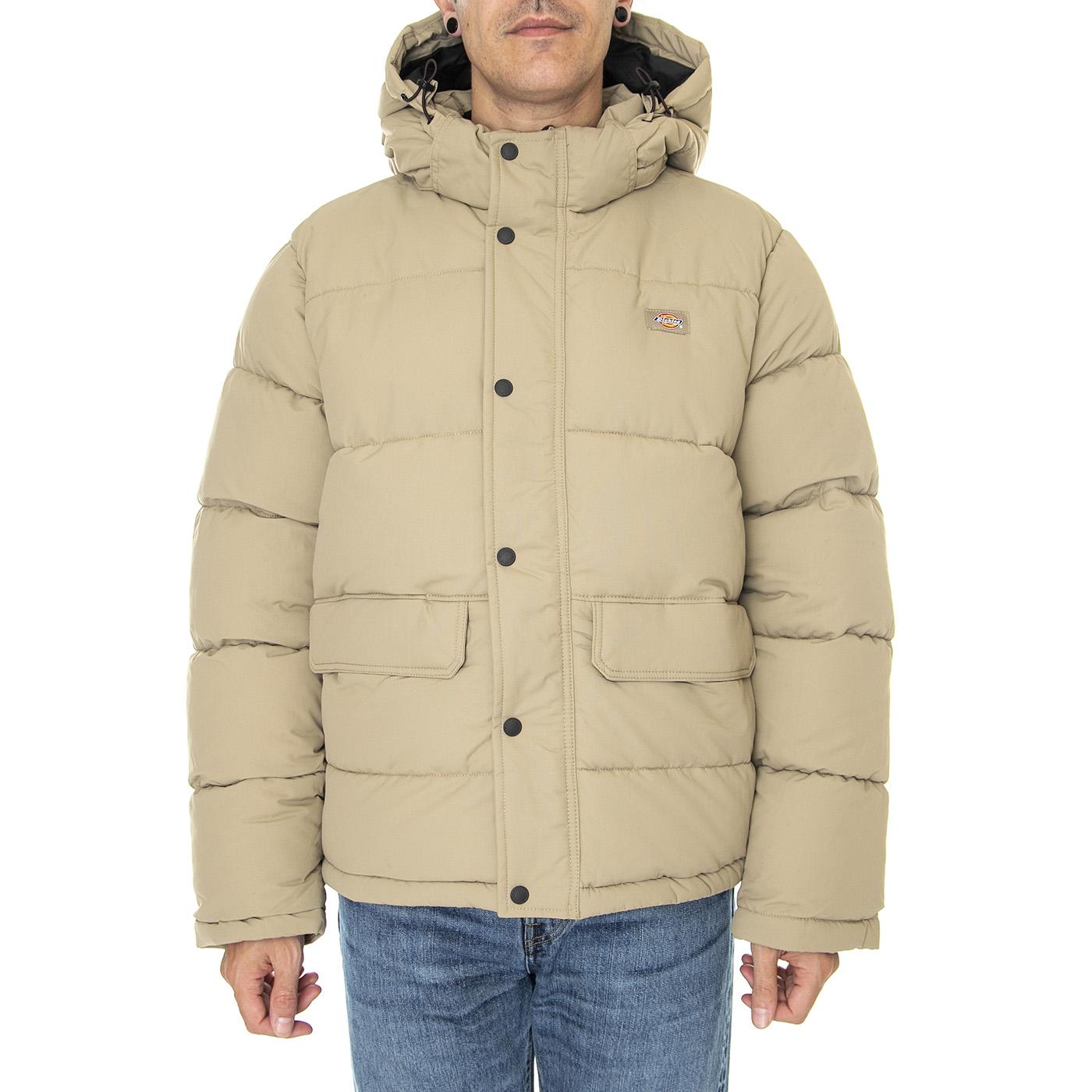 Glacier View Puffer Khaki - Giacca Invernale con Cappuccio Uomo Beige DK0A4Y3WKHK1  DICKIES 