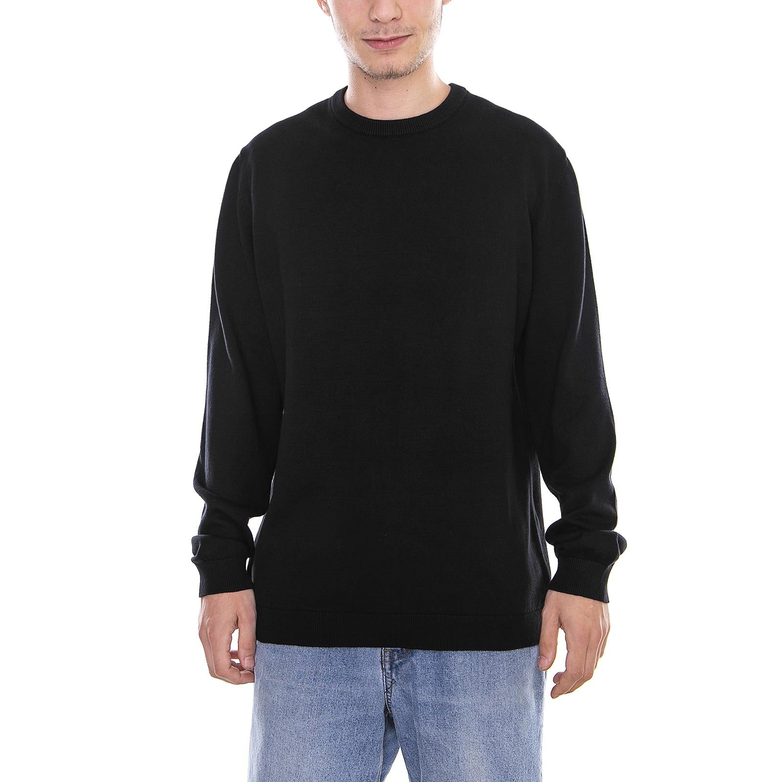 Alex Crew Nneck Noos Knit - Black - Maglione Girocollo Uomo Nero 22006793-Black  ONLY & SONS 