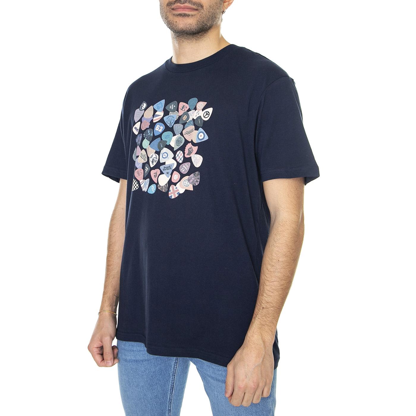 Vintage Plectrum Tee Marine - Maglietta Girocollo Uomo Blu 65583-035  BEN SHERMAN 