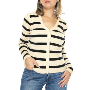 Tulip Cardigan Redwood Stripe Creme Brule Browns - Cardigan Donna Multicolore A8895-0004  LEVIS 