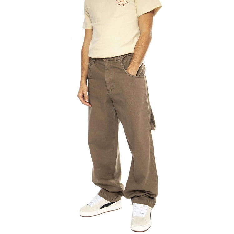 R-Bianco-L Fango Beige - Pantaloni Denim Jeans Uomo Beige R.BIANCO-L-00F  BLUESKIN 