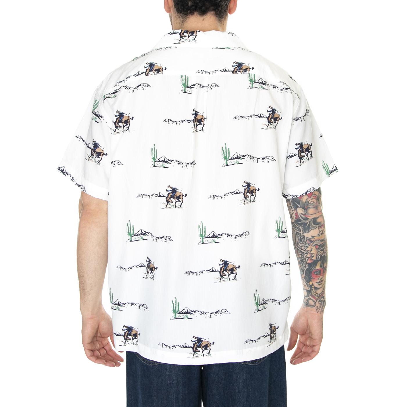 Non Pkt Resort Shirt Worn In White - Camicia Maniche Corte Uomo Bianca W5D8TWW04  WRANGLER 