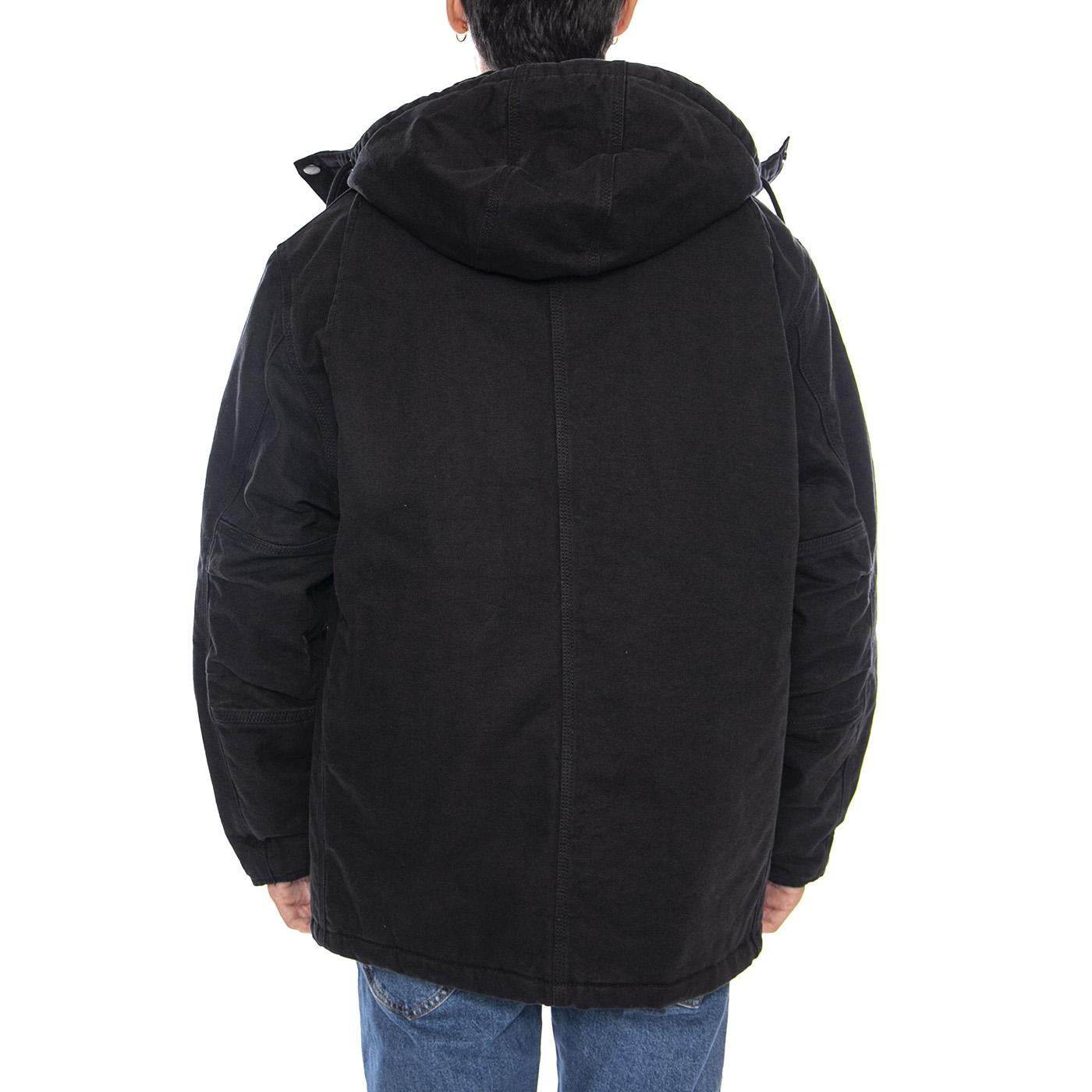 Ambel Coat Black / Black - Giacca con Cappuccio Uomo Nera I035616.00E06 . CARHARTT WIP 