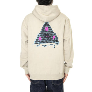 Brick Lurk P/O Hoodie Sand - Felpa con Cappuccio Uomom Beige PF00555-SAND  HUF 