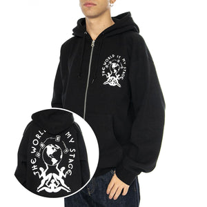 The World Is My Stage Fleece Black - Felpa Uomo Nera 112853924-BLACK  OBEY 