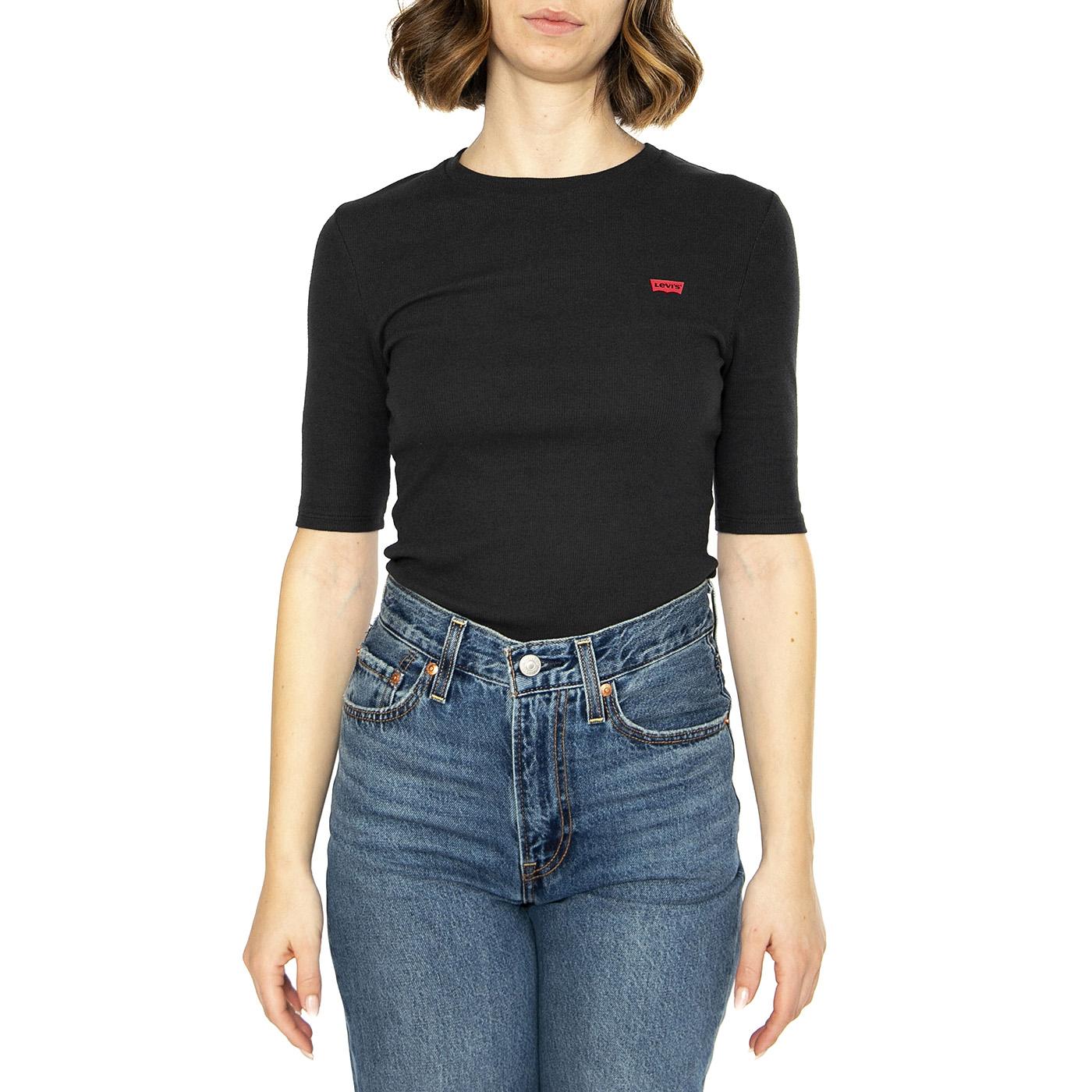 T-shirt Luca Slim - Maglietta Girocollo Donna Nera A3388-0004  LEVIS 