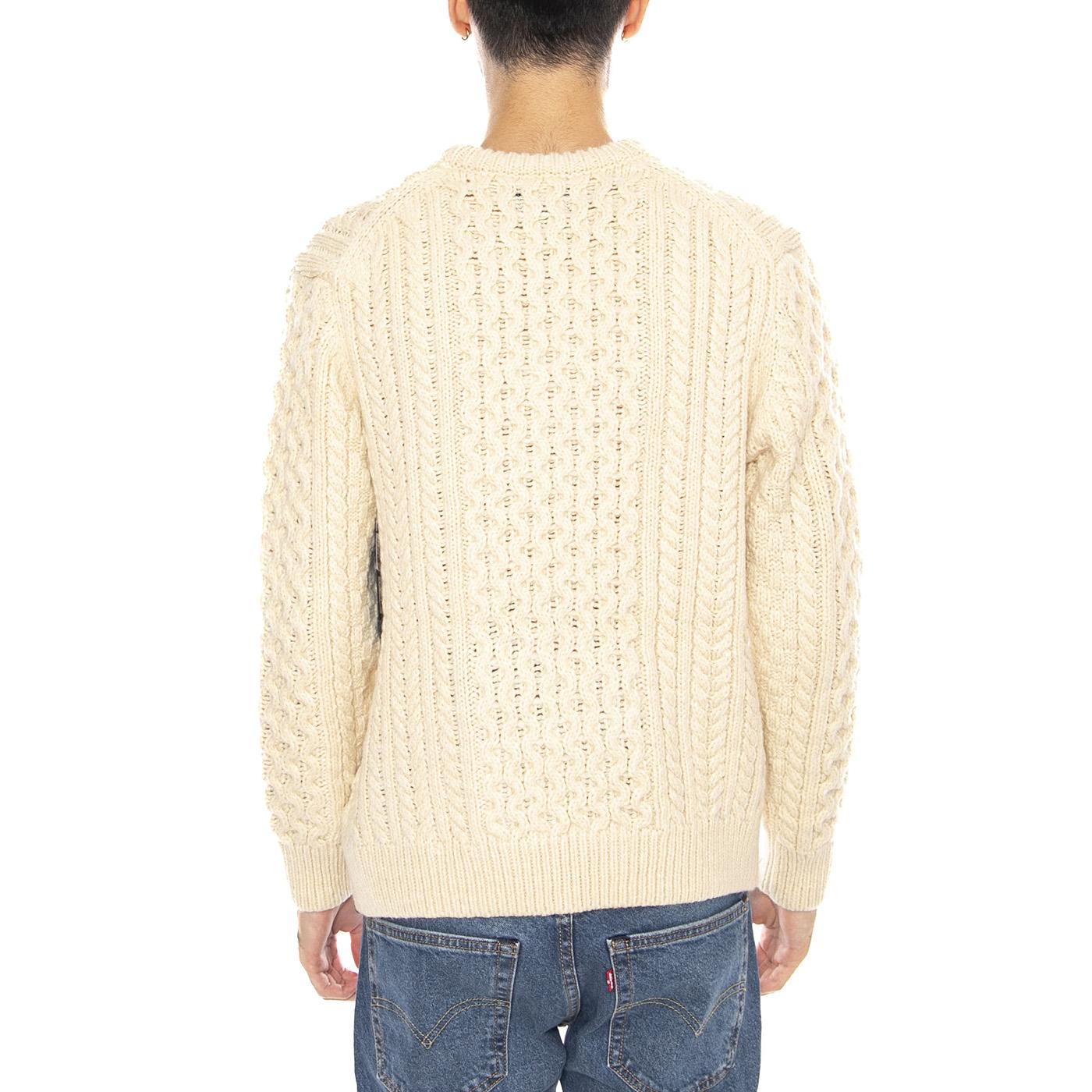 Classic Fisherman S Sweater -- Maglione Uomo Oatmeal Ecrù 22636 OATML BRIXTON 