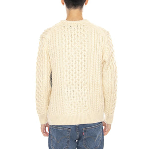Classic Fisherman S Sweater -- Maglione Uomo Oatmeal Ecrù 22636 OATML BRIXTON 