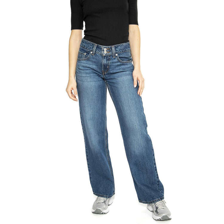 Superflow Loose Dark Indigo Worn In - Pantaloni Denim Jeans Donna Blu A7498-0002  LEVIS 