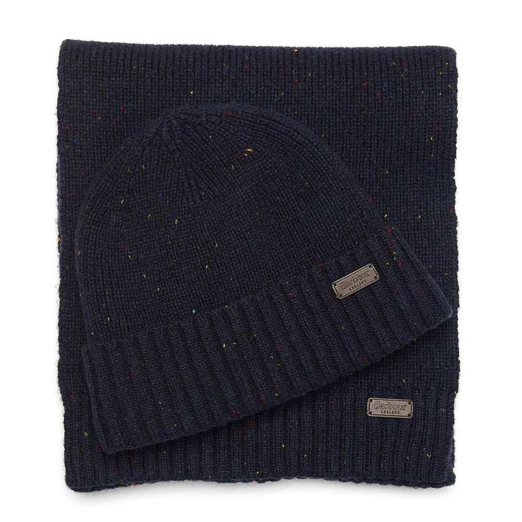 Carlton Beanie Scarf Gift Set Navy - Set Cappellino a Cuffia e Sciarpa Blu 222MMGS0047-NY31  BARBOUR 