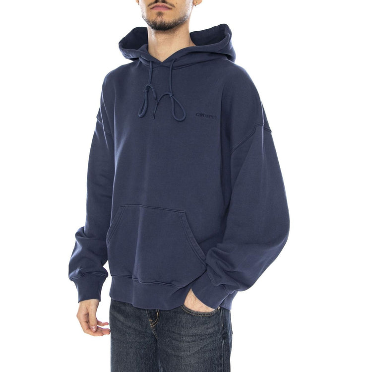 Hooded Benton Sweat -- Felpa Uomo Jupiter con Cappuccio Blue I034589.VQGD . CARHARTT WIP 