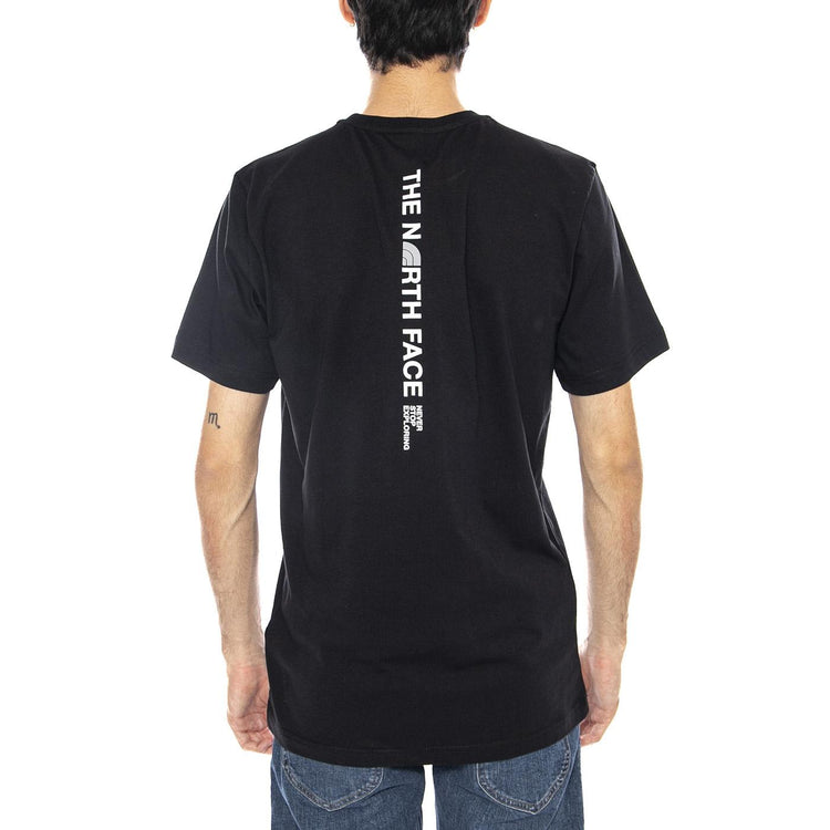 M Vertical Logo SS Tee Black - Maglietta Girocollo Uomo Nera NF0A8EE7 JK31 THE NORTH FACE 