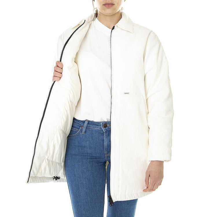 W' Brooke Coat Wax - Giacca Donna Bianca I028430.D6.00.03  CARHARTT WIP 