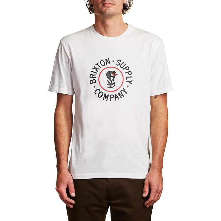 BATTALION S/S PRT WHITE 06722-WHITE  BRIXTON 