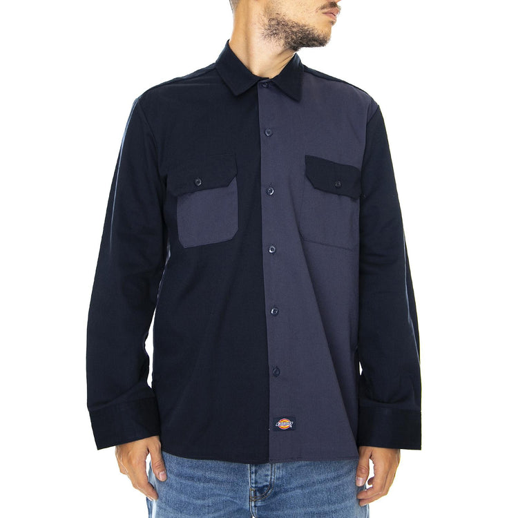 Hardinsburg Shirt - Blue - Camicia Uomo Blu 05 200354-NV . DICKIES 