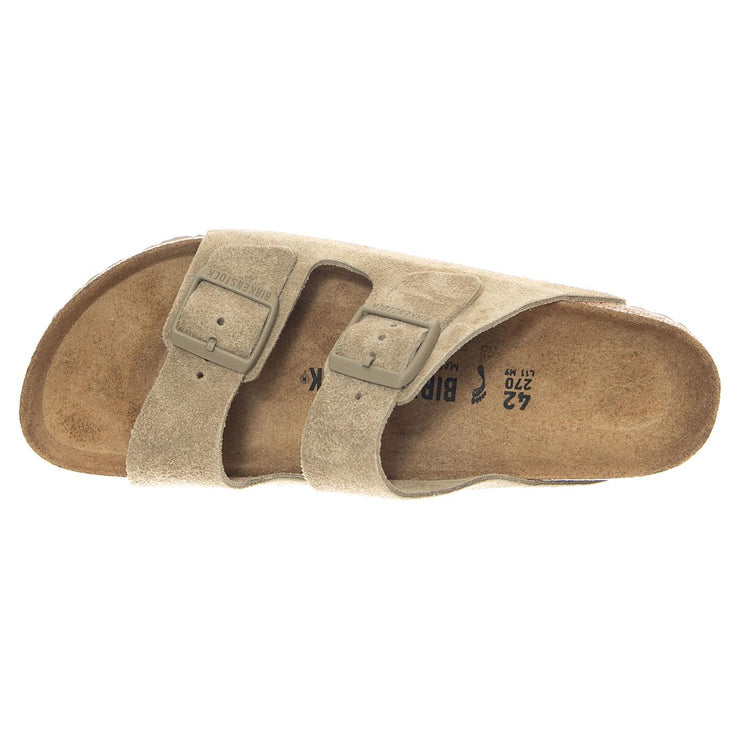 Arizona Faded Suede Leather Narrow Fit Khaki - Sandali Uomo / Donna Beige 1032061 KHI BIRKENSTOCK 