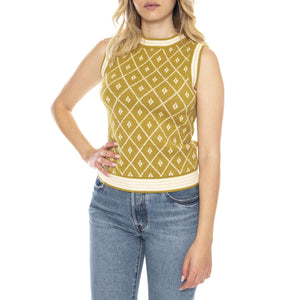 Sweaters 500 Oil Diamond - Gilet Smanicato Donna Multicolore 3.50.200.07 . MD'M 