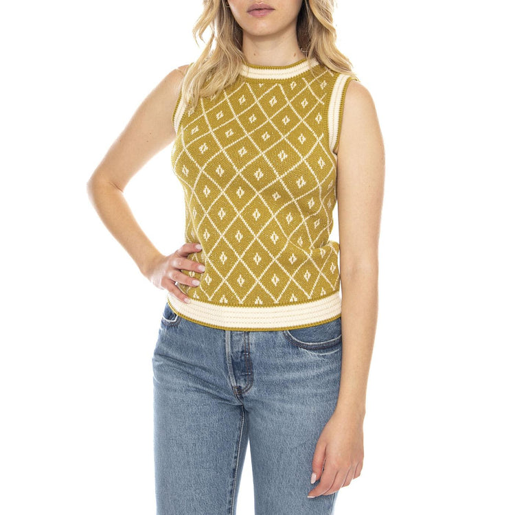 Sweaters 500 Oil Diamond - Gilet Smanicato Donna Multicolore 3.50.200.07 . MD'M 