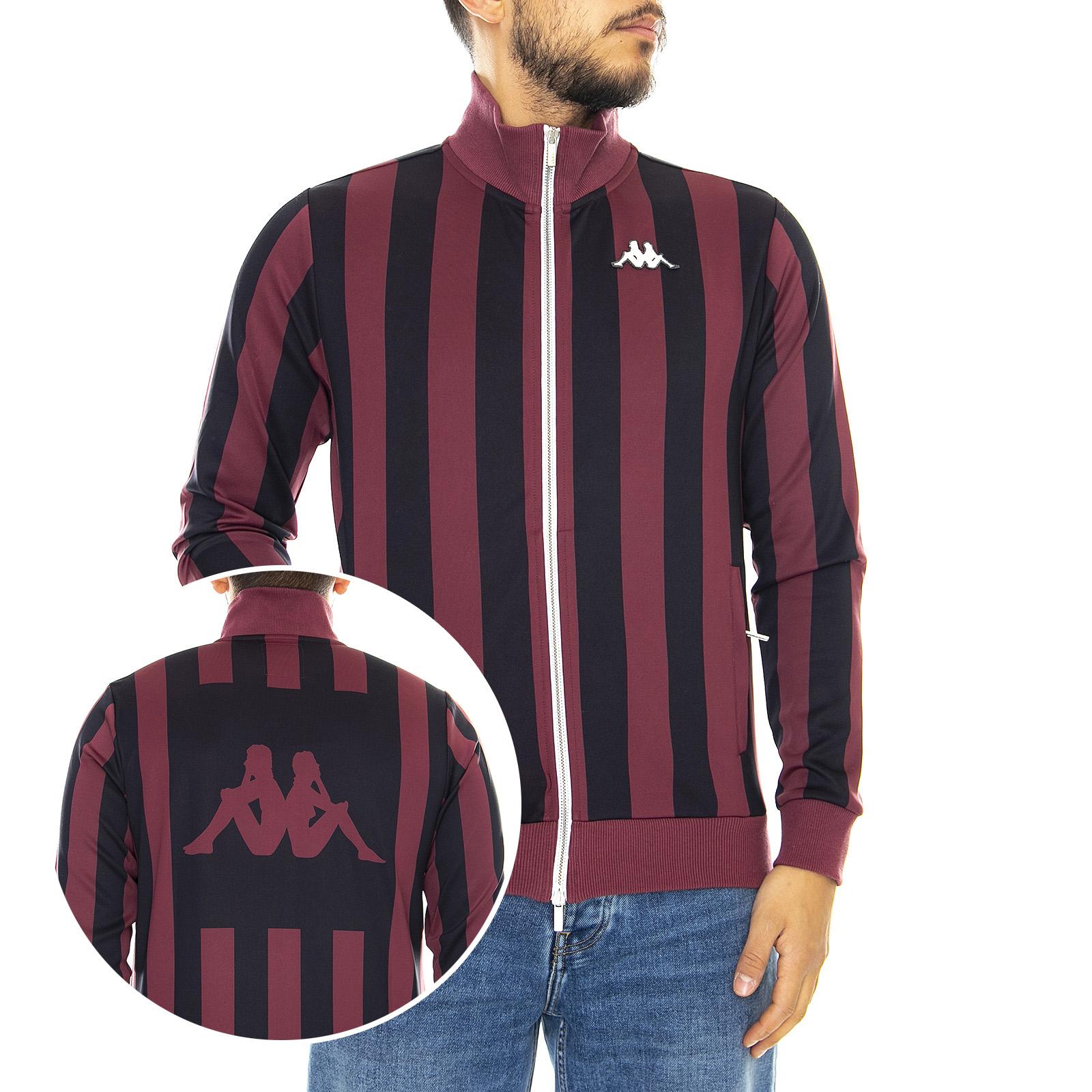 Authentic Stripes Jacket - Red Amaranto / Dark Grey - Giacca Leggera Uomo Multicolore 303PP40-C00A  KAPPA 