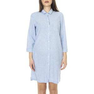 W' Seaglow Dress Chambray Stripe - Abito Chemisier Donna Blu LDR0420-BL23-SS23  BARBOUR 