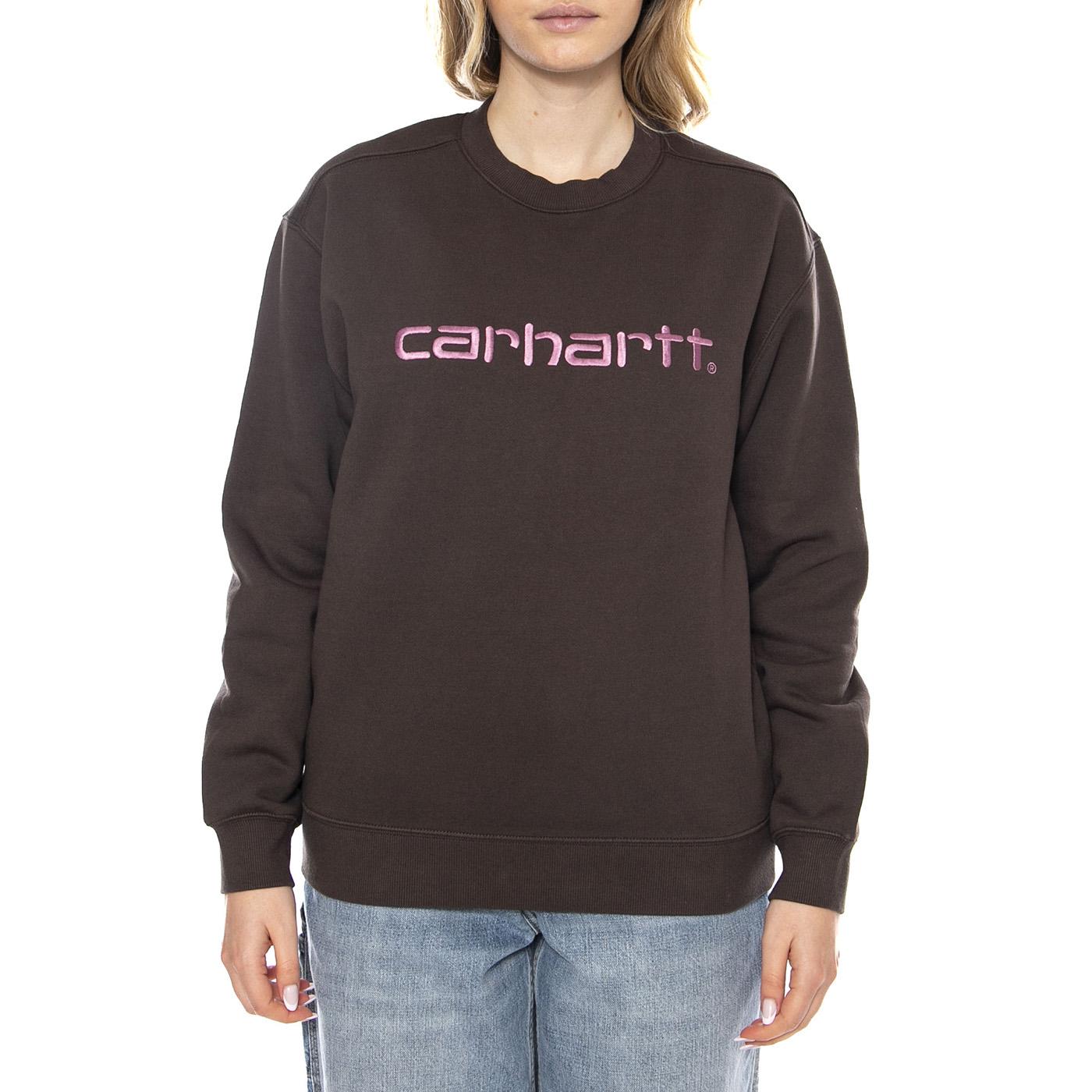 W Carhartt Sweatshirt Vitola / Phlox - Marrone - Felpa Donna I033647_39L_XX . CARHARTT WIP 