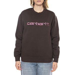 W Carhartt Sweatshirt Vitola / Phlox - Marrone - Felpa Donna I033647_39L_XX . CARHARTT WIP 