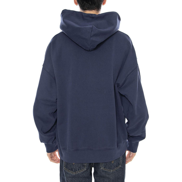 Hooded Benton Sweat -- Felpa Uomo Jupiter con Cappuccio Blue I034589.VQGD . CARHARTT WIP 