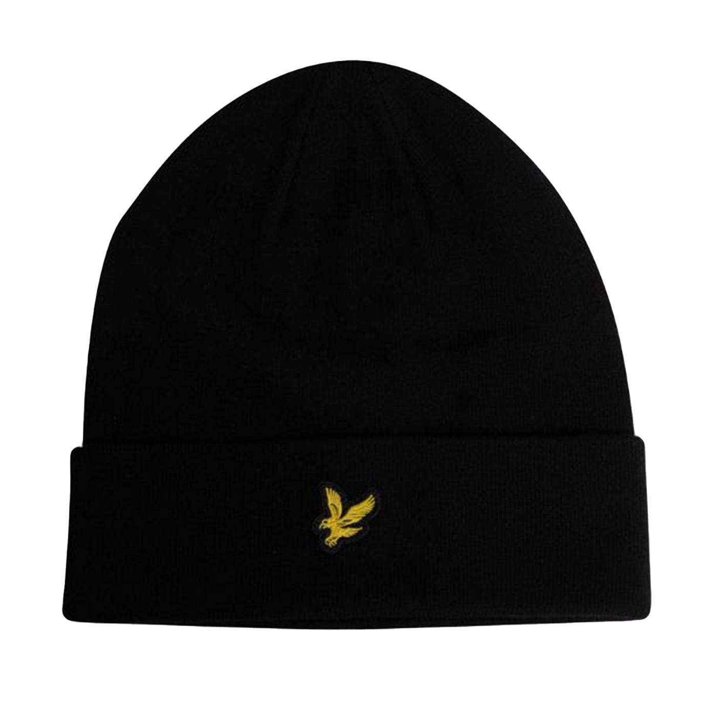 Cotton Merino Beanie - Cappello Jet Black Nero HE2313A-Z865 . LYLE & SCOTT 