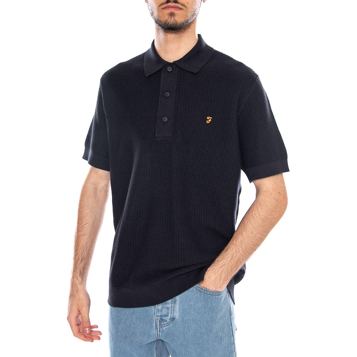 Thornley Knitted True Navy - Polo Uomo Blu Scuro F4GSG024 412 FARAH 