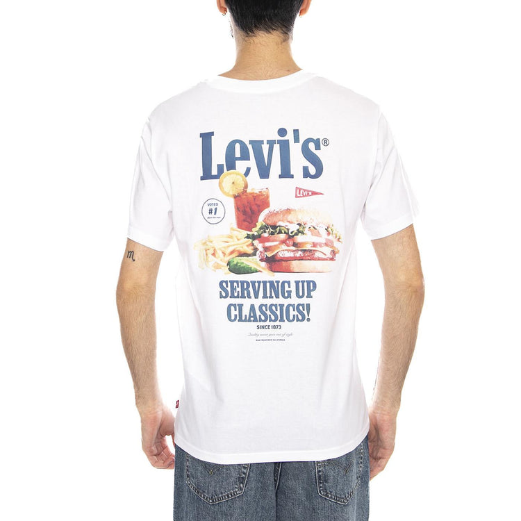 SS Relaxed Fit Tee - Coastal Creative Fresh And Smooth Pumice Stone - Maglietta Girocollo Uomo Bianca con Stampa 16143 2456 LEVIS 