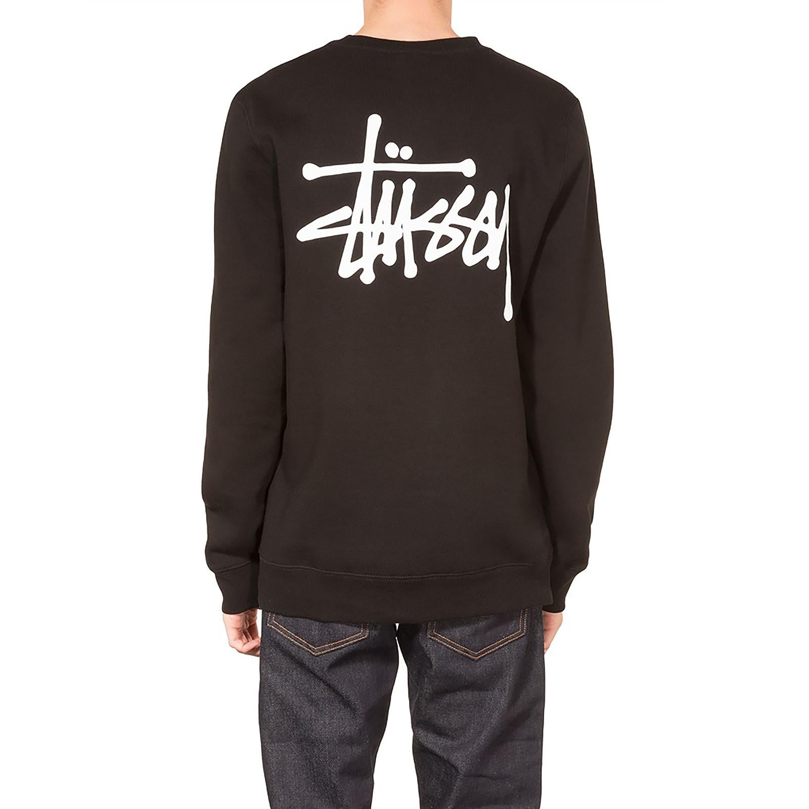 BASIC STUSSY CREW BLACK 1914181-BLACK  STUSSY 