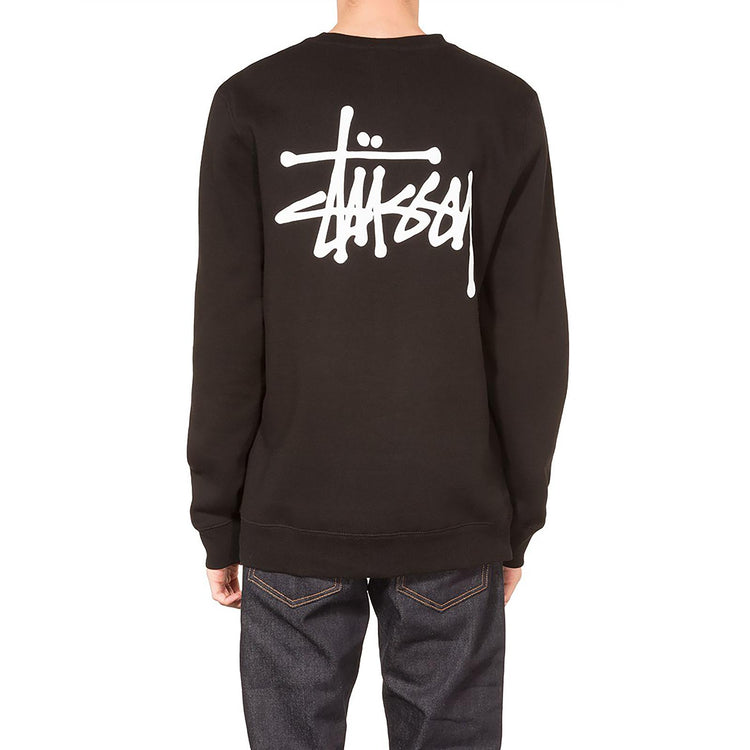BASIC STUSSY CREW BLACK 1914181-BLACK  STUSSY 