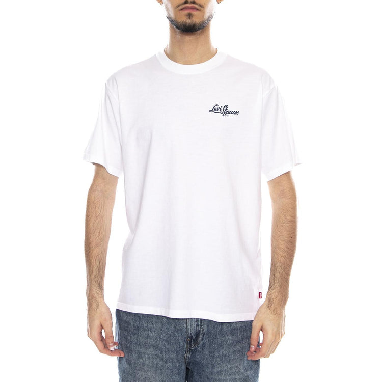 Vintage Fit Graphic Tee - Americas Finest Overalls - Jet Black - Maglietta Girocollo Uomo Bianca 87373 0417 LEVIS 