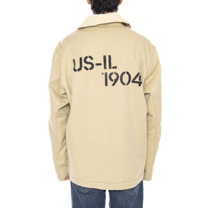 Washed Deck Jacket Cat Pale Khaki - Giacca Uomo Beige 6040095 15-1216 CAT 