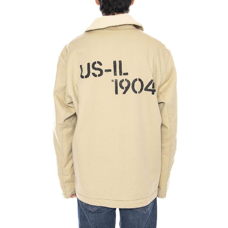 Washed Deck Jacket Cat Pale Khaki - Giacca Uomo Beige 6040095 15-1216 CAT 