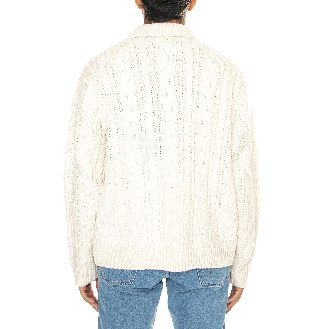 Ezra Zip Up Vardigan Unbleached Multi - Cardigan Uomo Multicolore 151010037-UBL  OBEY 