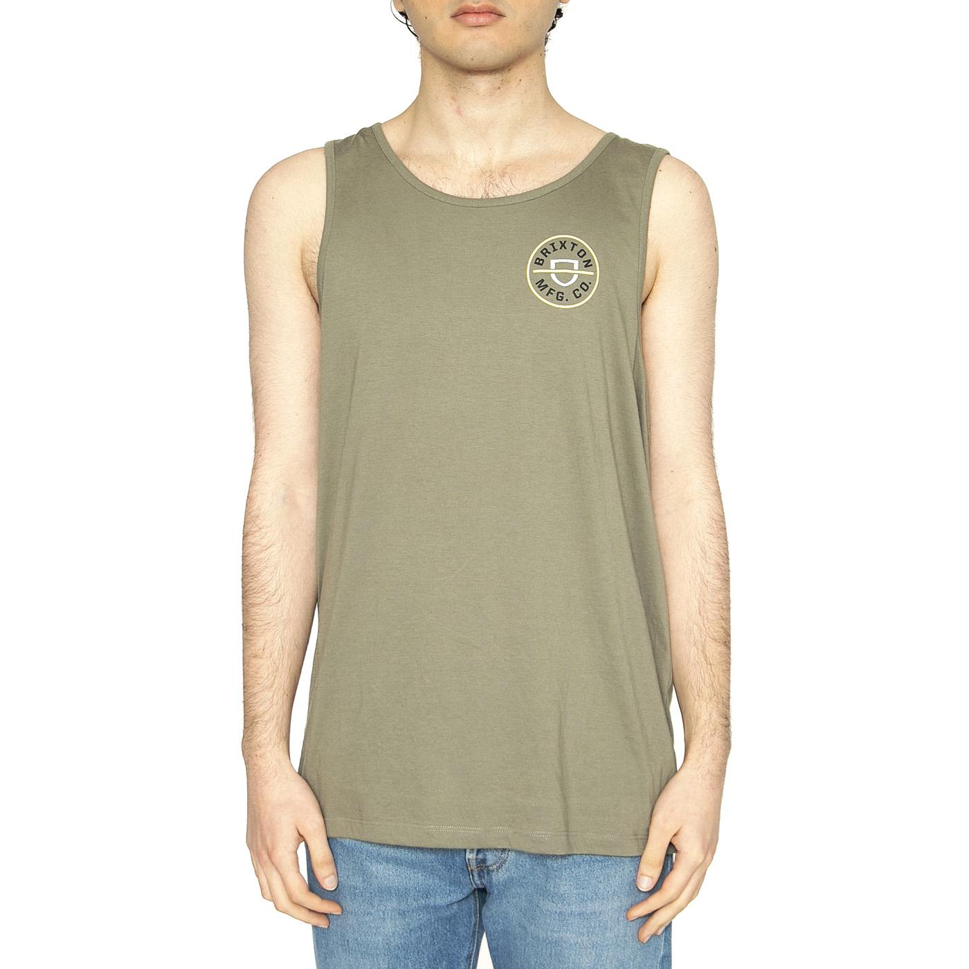 Crest Tank Top - Canotta Uomo Verde 22353-OLVSP  BRIXTON 