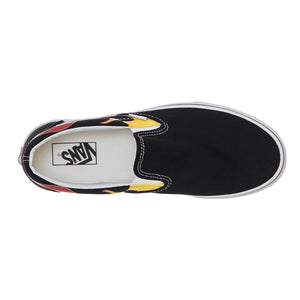 UA CLASSIC SLIP-ON (FLAME)BLACK VA38F7PHN  VANS 