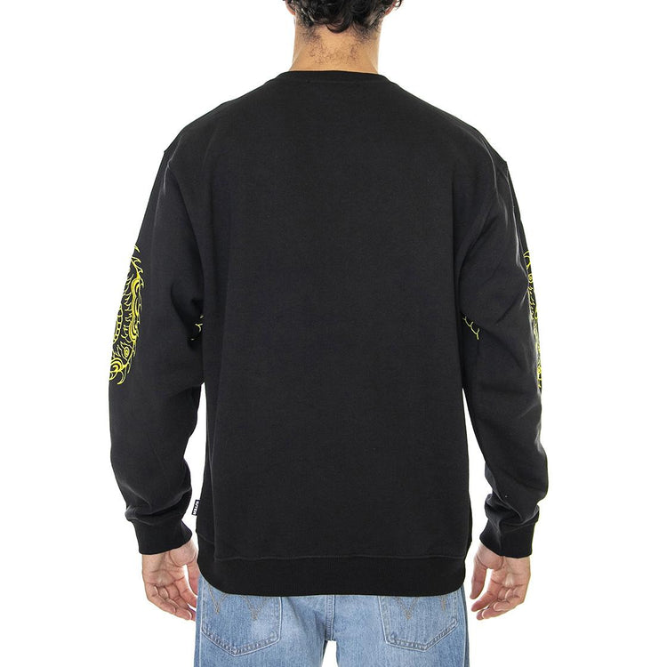 Dragon Crewneck Black - Felpa Girocollo Uomo Nera 22WISC24-BLACK  IUTER 
