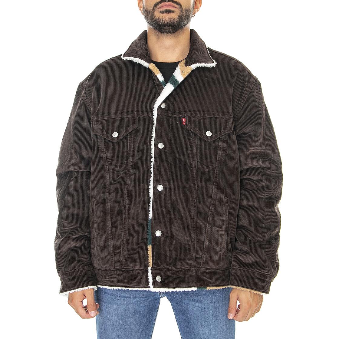 Reversible VTG Sherpa Trucker Hot Fudge - Giacca Invernale Uomo Multicolore A3176-0001  LEVIS 