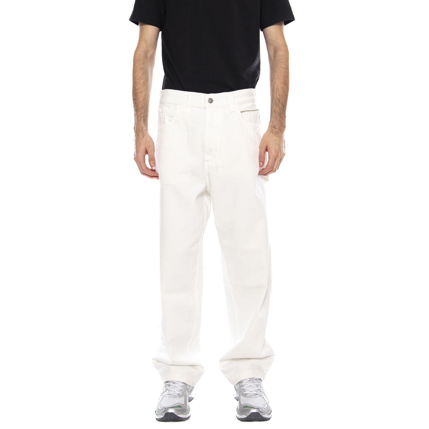 Brandon Pant - Pantaloni Uomo Bianchi I035893 0202 CARHARTT WIP 