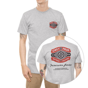 RETINAL DELIVERY PREMIUM S/S TEE HEATHER GREY 165361375-HEA  OBEY 