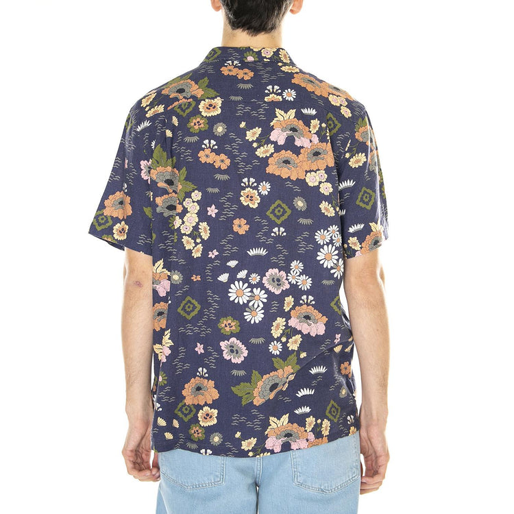 M' Laguna Casual Fit Reverse Floral Print Shirt - Camicia Maniche Corte Uomo Multicolore F4WSD036-972  FARAH 