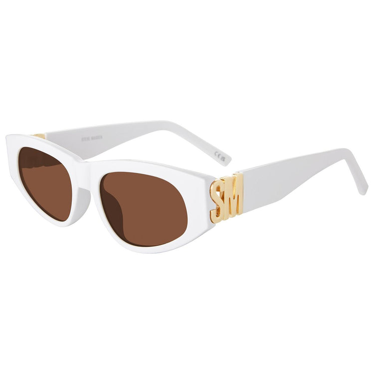 Adriane/S White Ivory Solid Brown - Occhiali da Sole Bianchi SMAX17180  STEVE MADDEN 