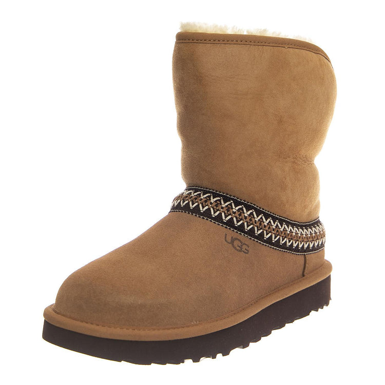 W Classic Short Crescent Chestnut - Stivali Donna Marroni UGSCLSCRCHE1161770W  UGG 