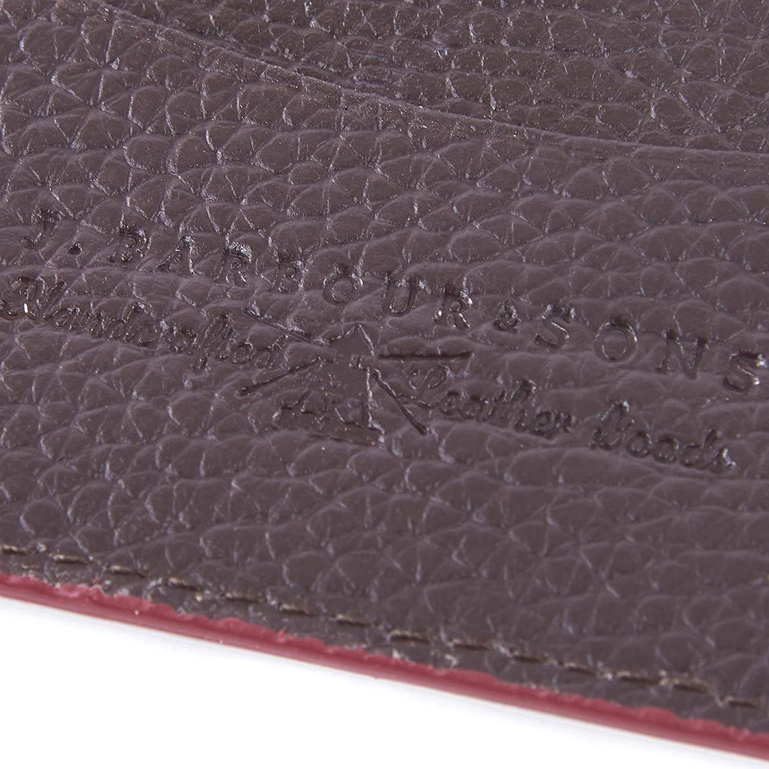 Grain Leather Card Holder Dark Brown - Portacarte Marrone in Pelle 222MMLG0020-BR711  BARBOUR 